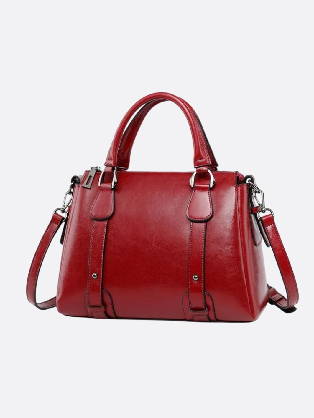 sac vintage cuir rouge